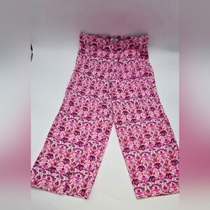 Stella Parker  Vibrant Pink Patterned Wide Leg Pants, Size M.